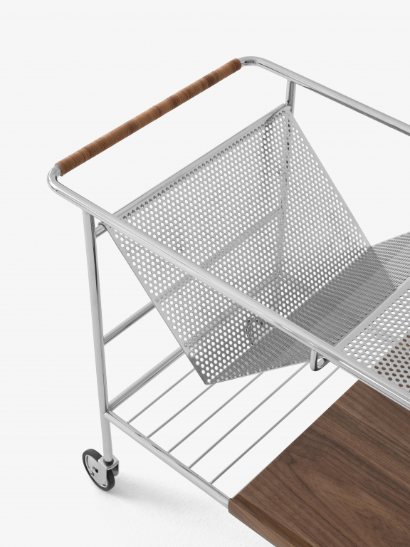 &tradition Alima NDS1 trolley chrome, gelakt eiken