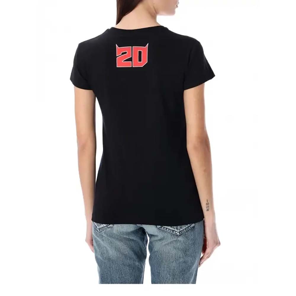Fabio Quartararo - T-shirt femme El Diablo Bicolor Noir / Bleu / Rouge