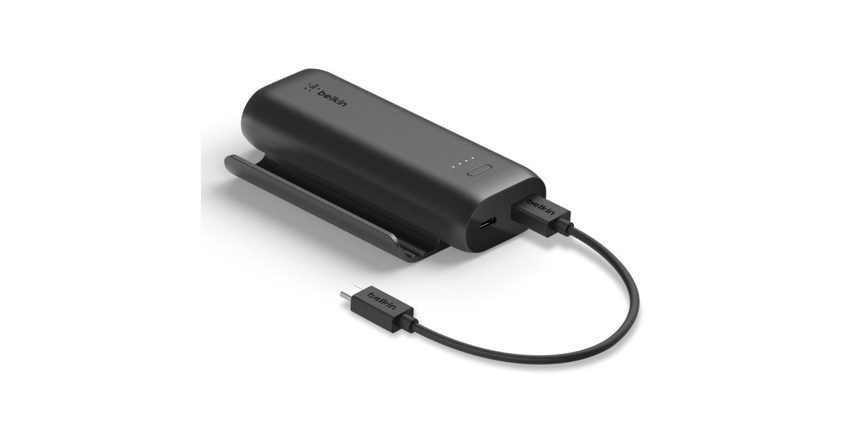 BelkinBOOST CHARGE Powerbank 5000 mAh + standaard- play serie  (Zwart)