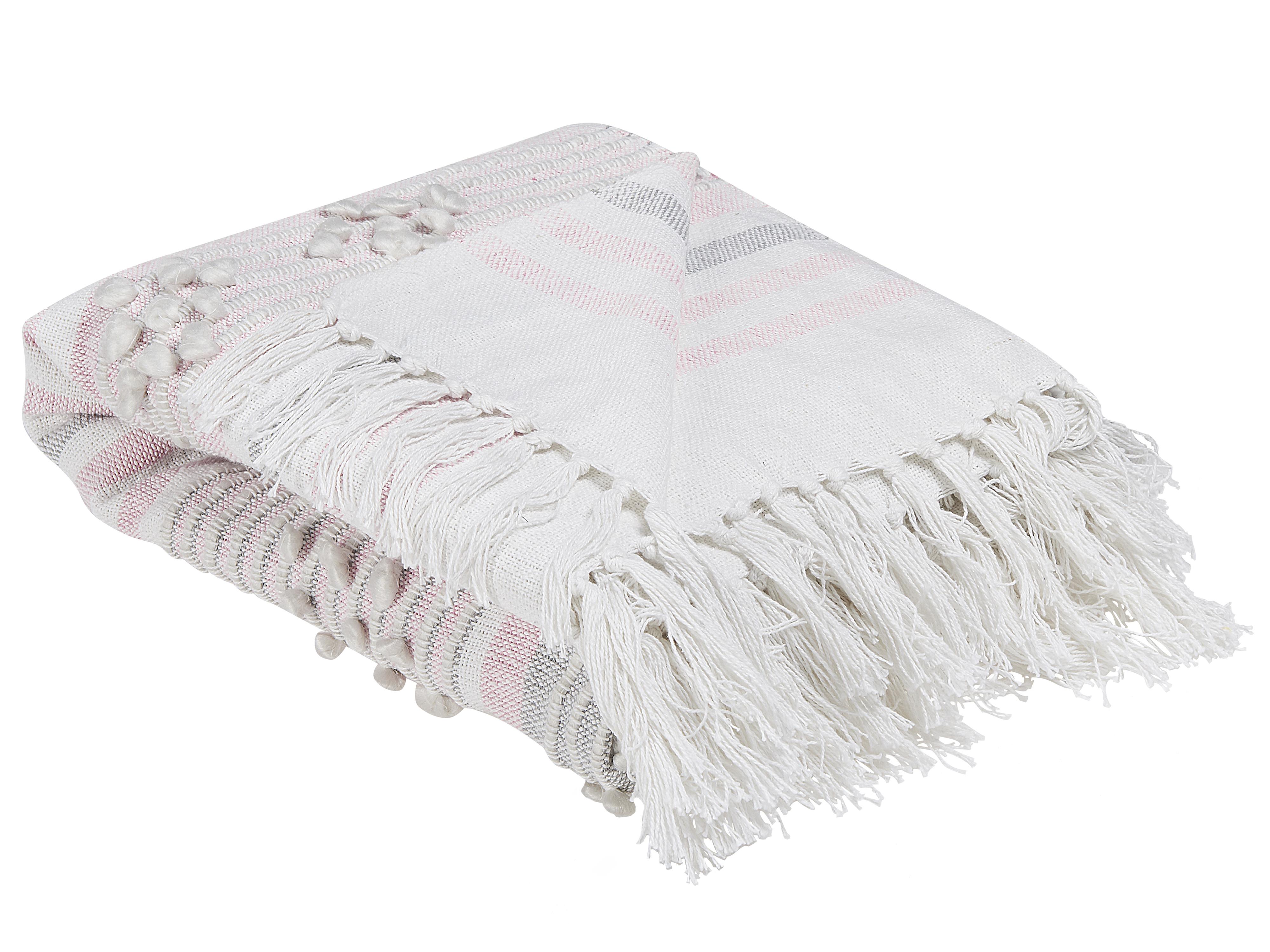 Plaid KAMAN Stof 125 x 150 cm Roze