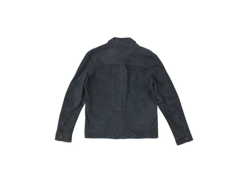 Veste en cuir daim homme Navy - FAUSTIN