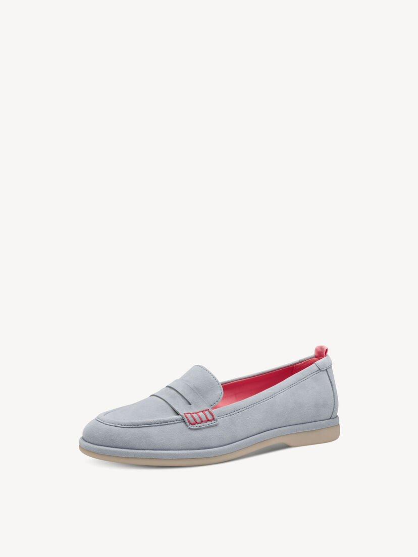 Leren Instappers - blauw