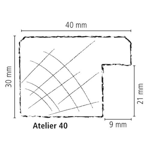 Galerierahmen Atelier 40 natur