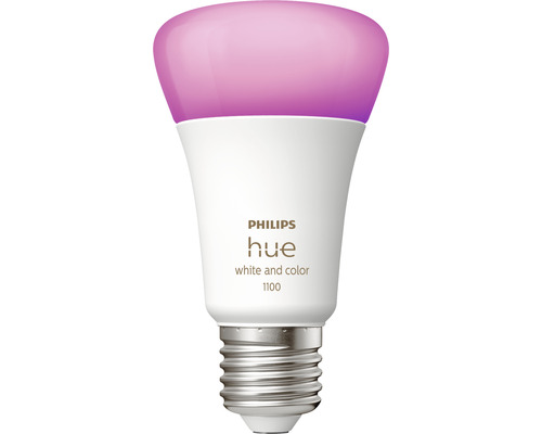 Philips Hue Lamp White & Color Ambiance A60 Dimbaar Mat E27/9W (75W) 1100 lm RGBW 2000K-6500K - Compatibel met SMART HOME van Hornbach