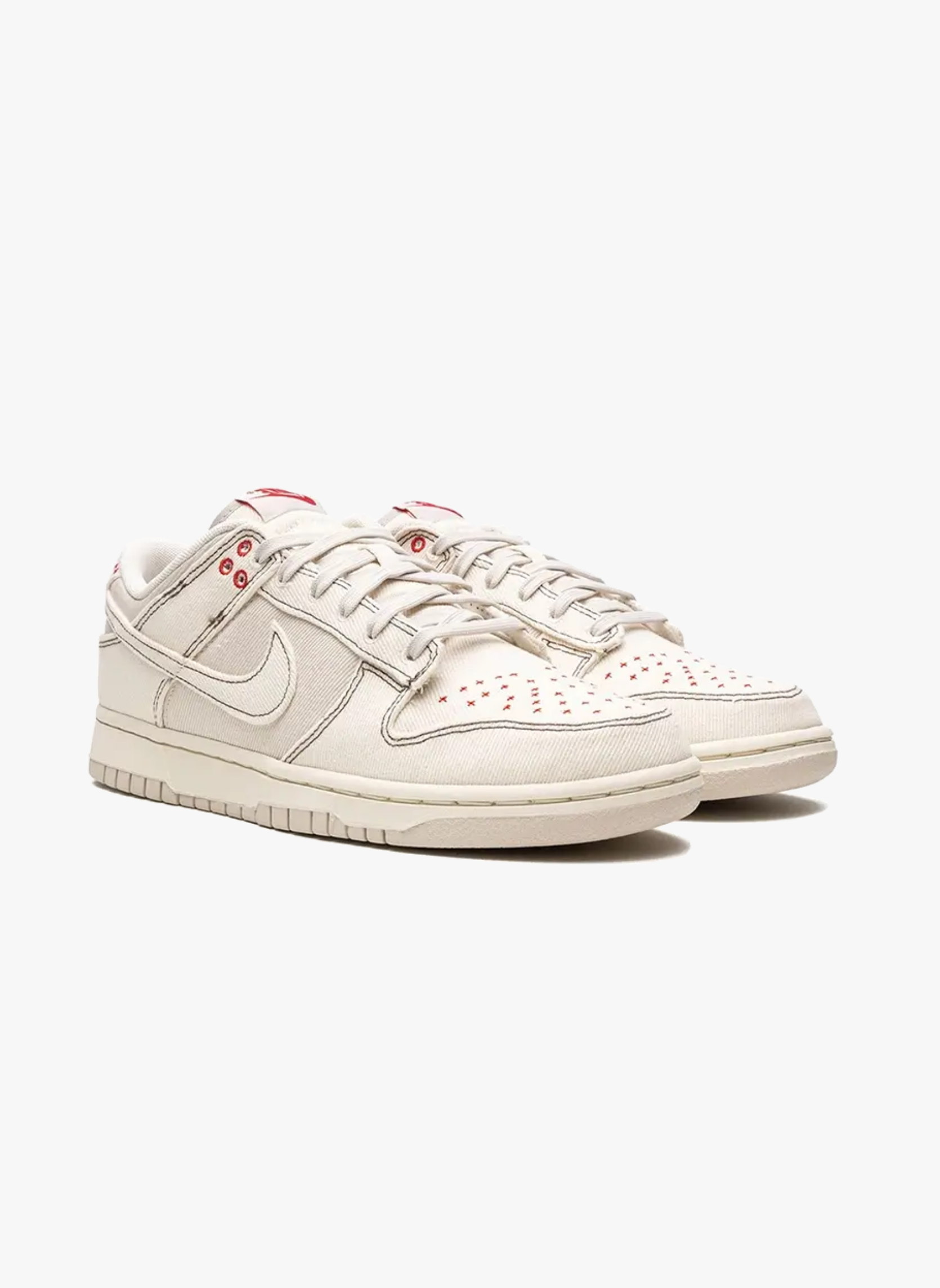 Nike dunk low denim light orewood brown | Blanc