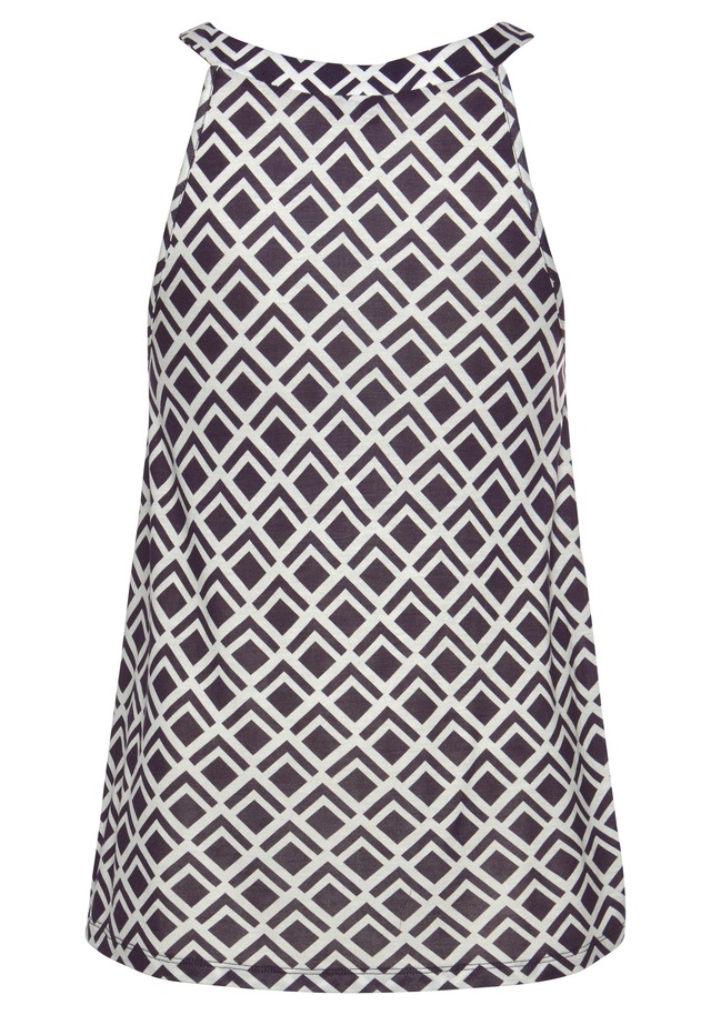 LASCANA Strandtop , in leichter A-Form, Damentop mit Alloverdruck und Cut-Out
