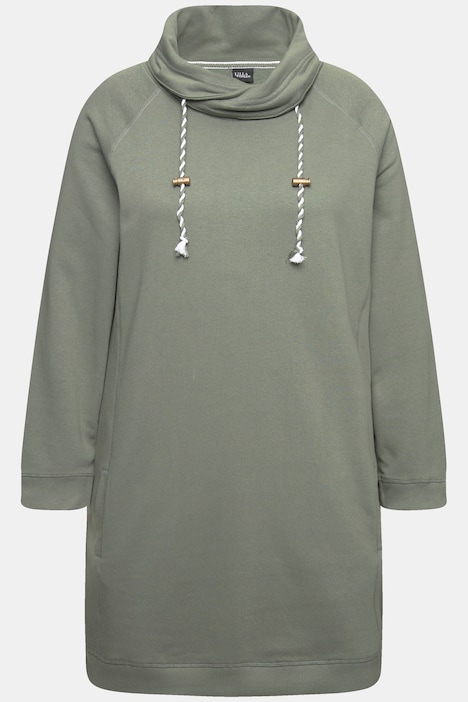 Sweatkleid, Stehkragen, Langarm, Taschen