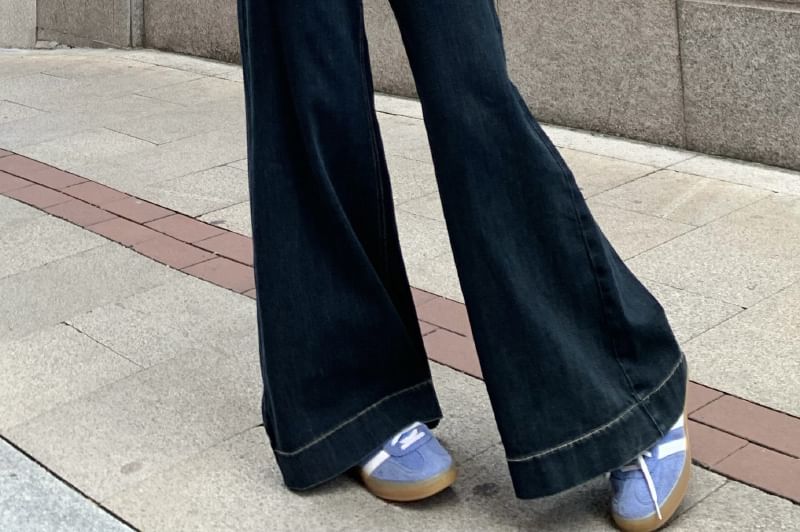 ANORA - High Rise Washed Wide Leg Jeans