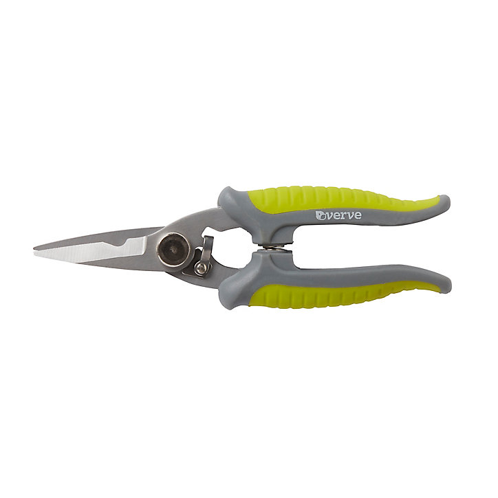 Ciseaux de jardin Verve L. 6,6 cm vert et gris