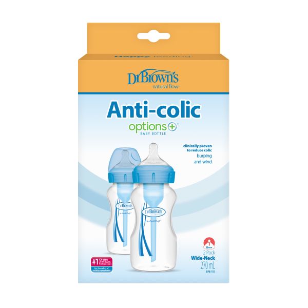 Dr. Brown's Options+ Anti-colic Brede Halsfles Duopack 270 ml