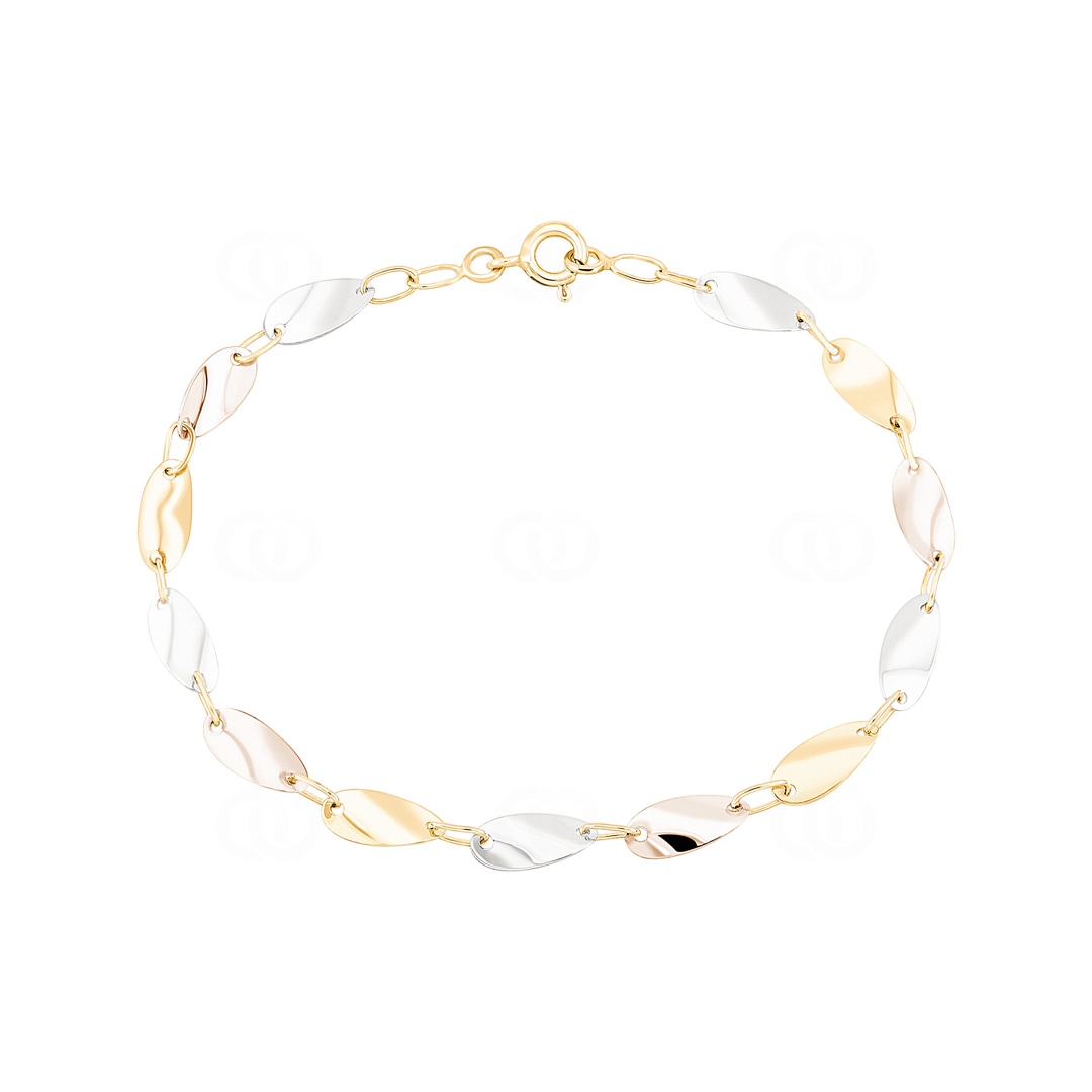 Armband 750/18 K Tricolor 18cm