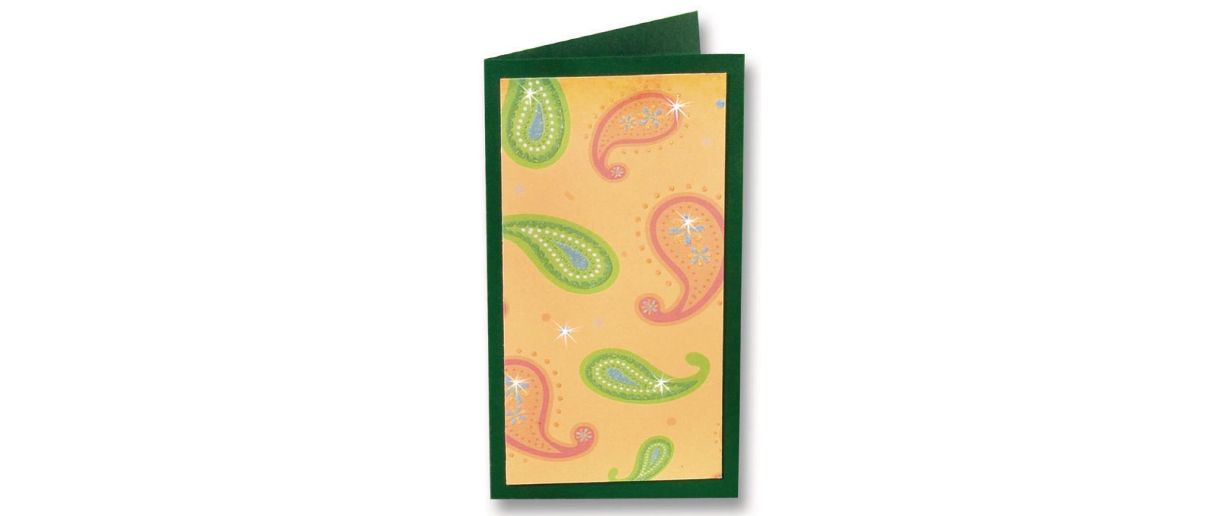 Designpapier Block Blumen MehrfarbigHochwertige Papiere mit Glitterapplikation