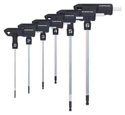 Clés allen Topeak T-Handle DuoHex Wrench Set 6 tools