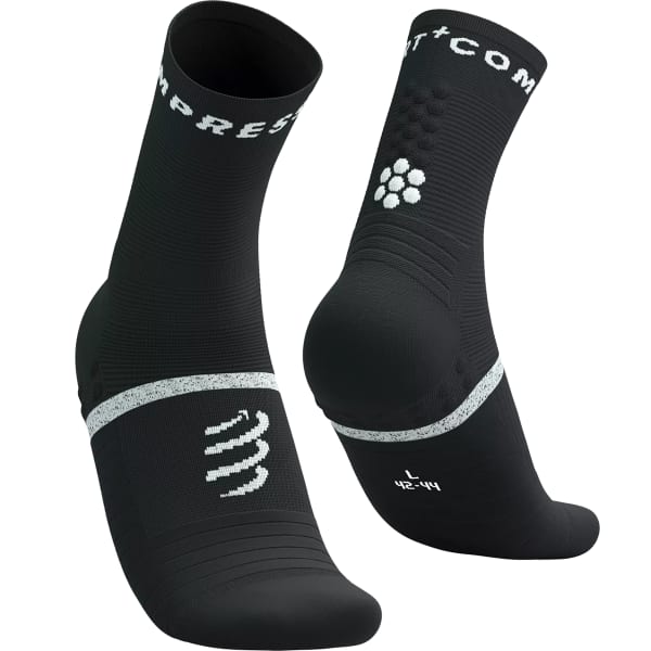 Chaussette running COMPRESSPORT PRO MARATHON SOCKS V2.0 BLACK/WHITE