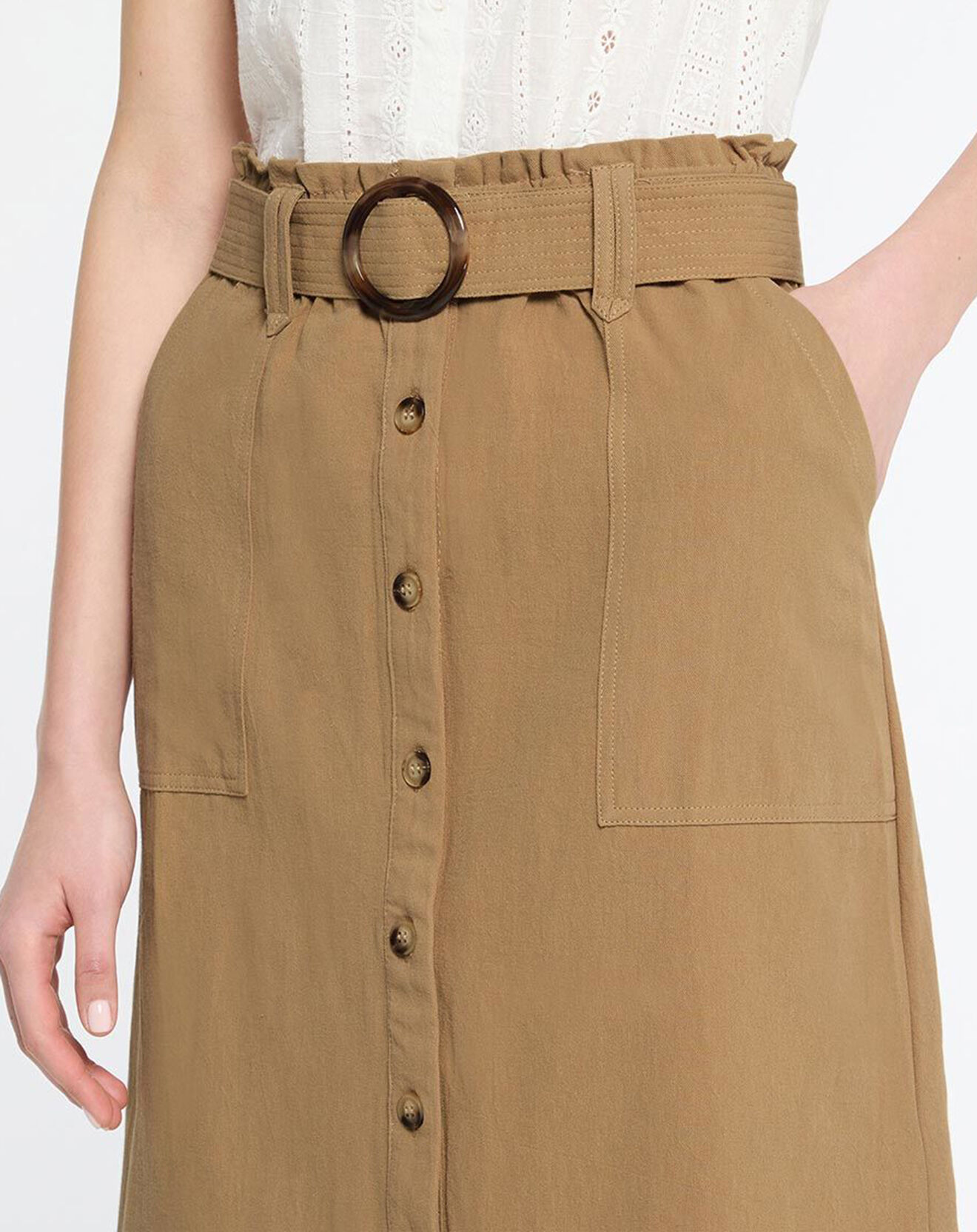 Yerse Jupe Cassis beige