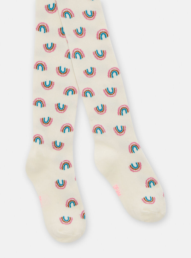 Collant à motif arc-en-ciel pour fille