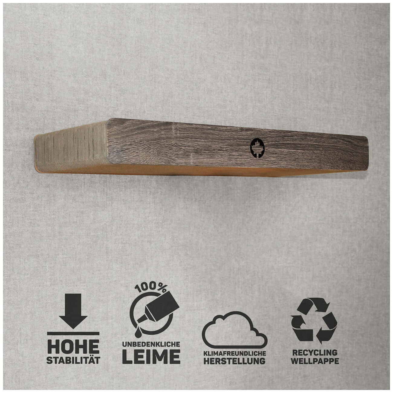 Canadian Cat Company 3er Set Kratzbrett Cloud für die Wand dunkelgrau