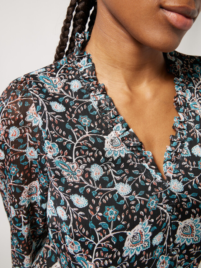 Blouse imprimée col v