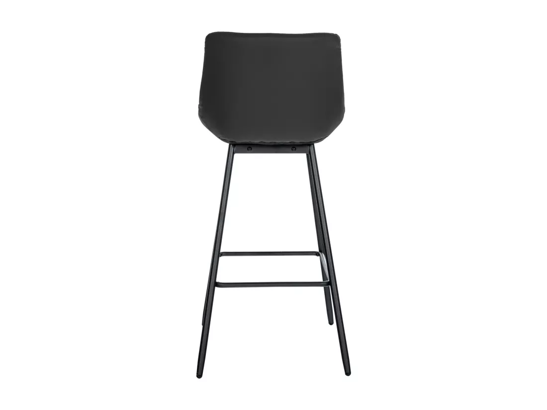 Tabouret de bar - Similicuir & Métal - Noir - Weston