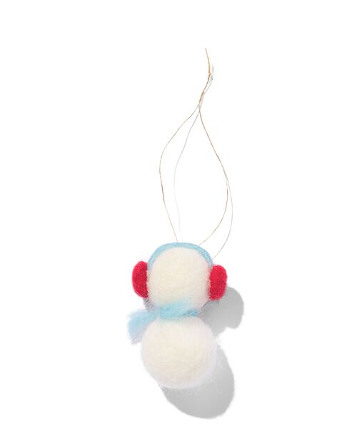 suspensions de Noël en feutre bonhomme de neige