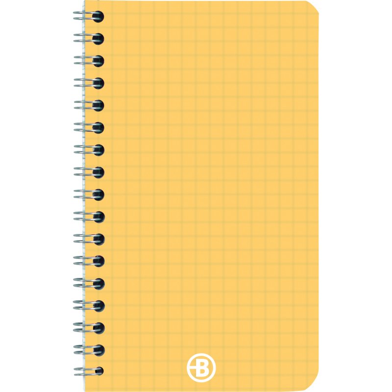 Carnet spirale acidulé Bruneau 9 x 14 cm petits carreaux 100 pages