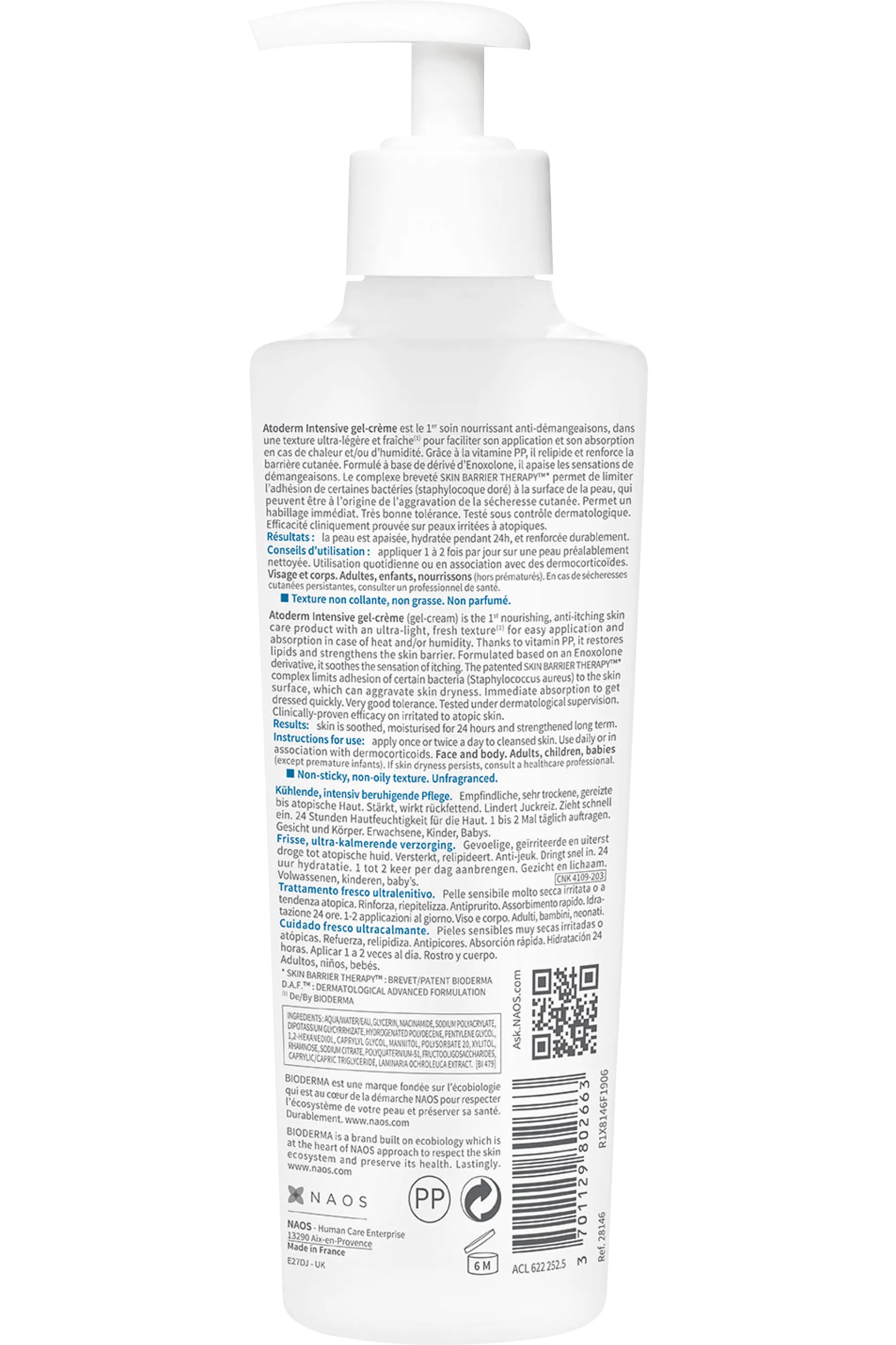 Bioderma Gel crème visage & corps Atoderm Intensive-200 ml