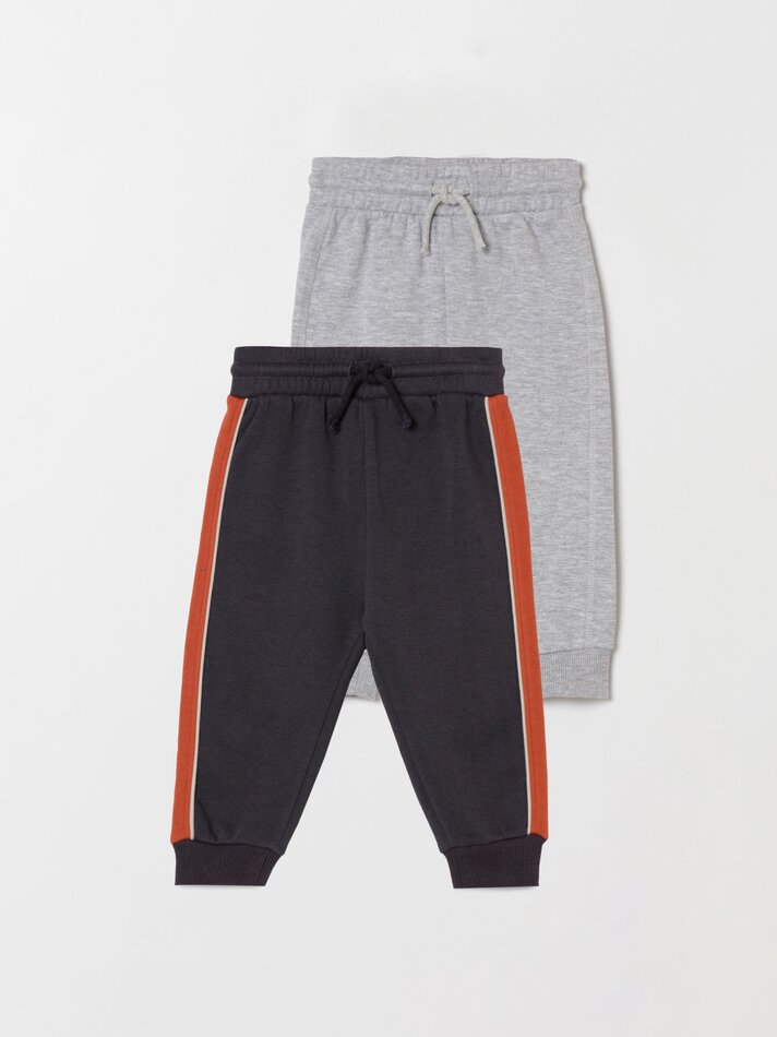 Conjunto de 2 Calças de Lã Combinando - Chumbo