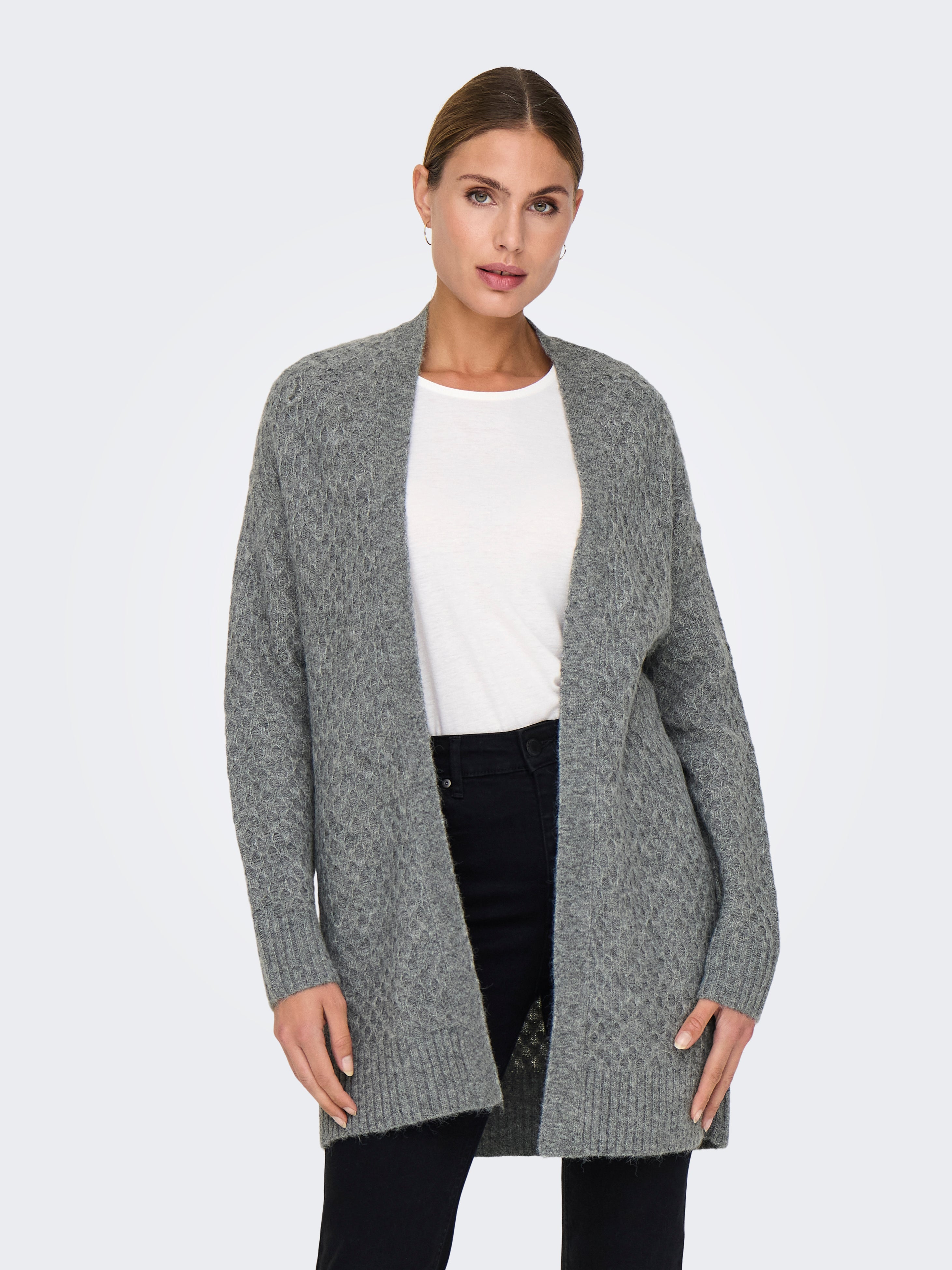 JDYBIGUM Strickpullover Medium Grey Melange