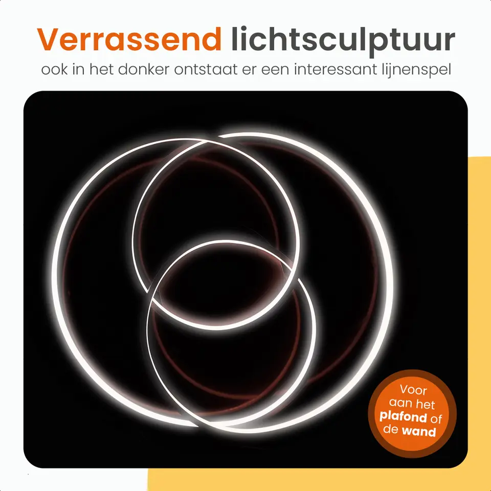 Goliving Spiraal Plafondlamp - Plafonnière - LED - 35w - Ø63cm - Zwart