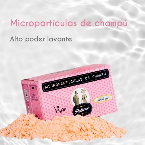 Petuxe, micropartículas de shampoo especial para tosadores.