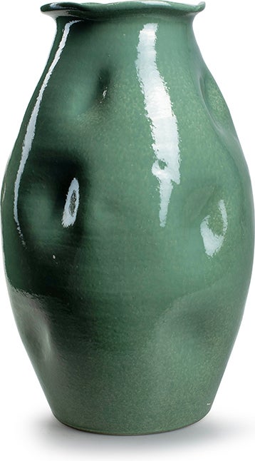 Jodeco vaas Dots groen D 25 H 45 cm