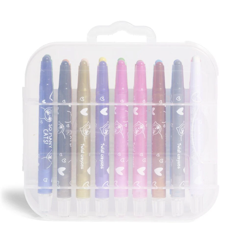 Lot de 18 crayons twistables multicolore