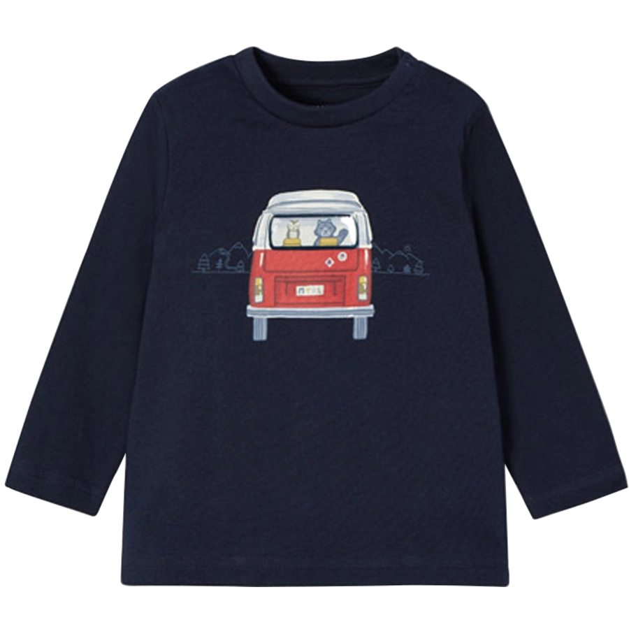Mayoral Langarmshirt Bus dunkeblau