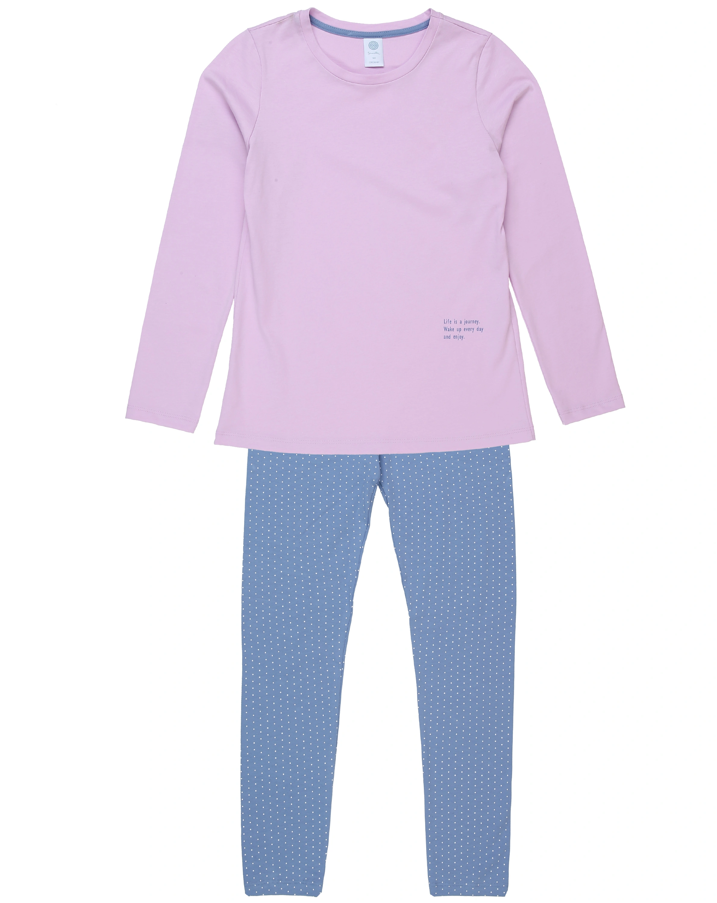 Schlafanzug IT'S TIME TO SHINE - DOTS lang in violett