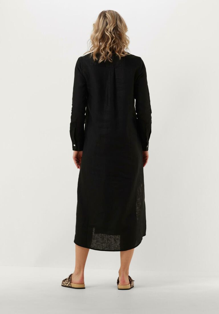 RESORT FINEST zwarte resort finest midi jurk shirt dress