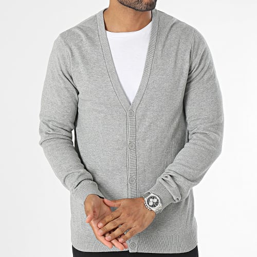 Cardigan Basic Gris Chiné