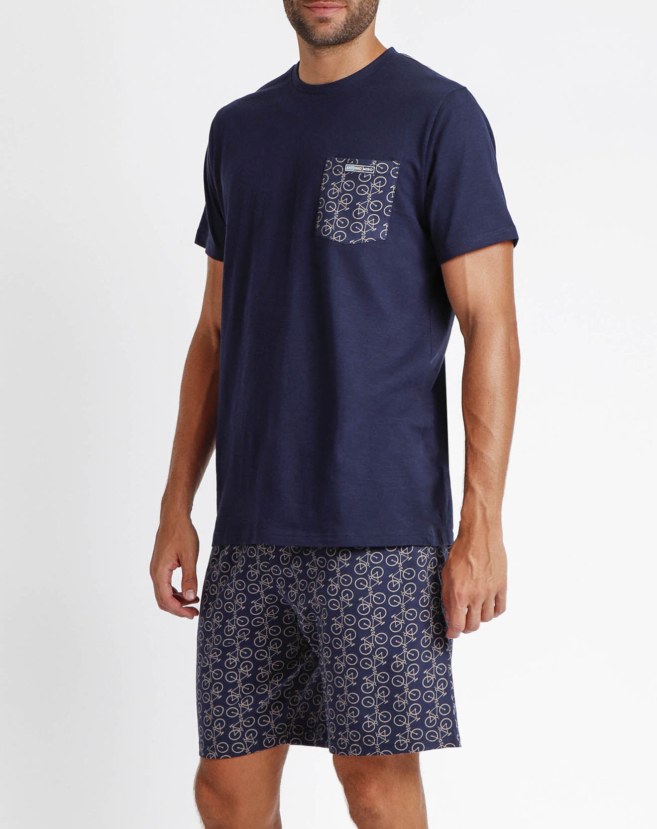Antonio Miro Pyjama T-Shirt & Short Hippolyte bleu