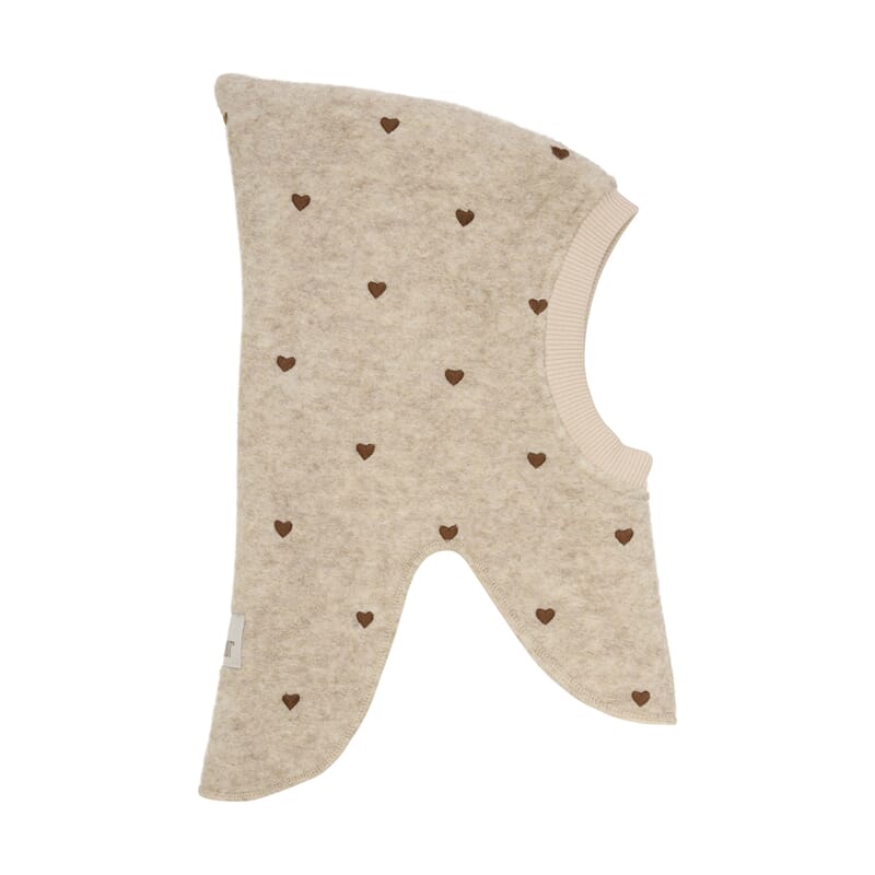Balaclava Emb. Wool sand mel - Huttelihut - Rumpetroll