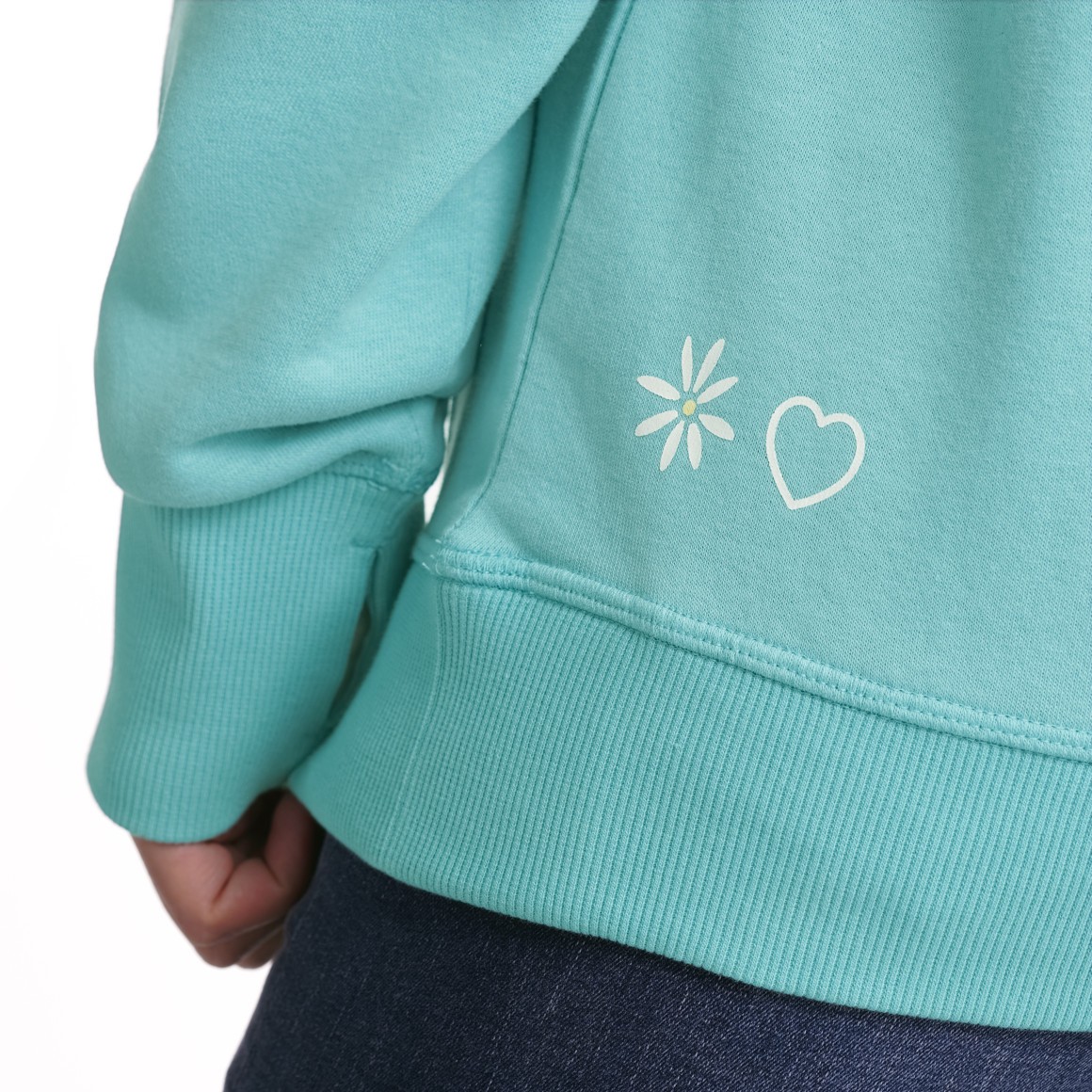Gina Damen Sweatshirt mit Kapuze helltürkis