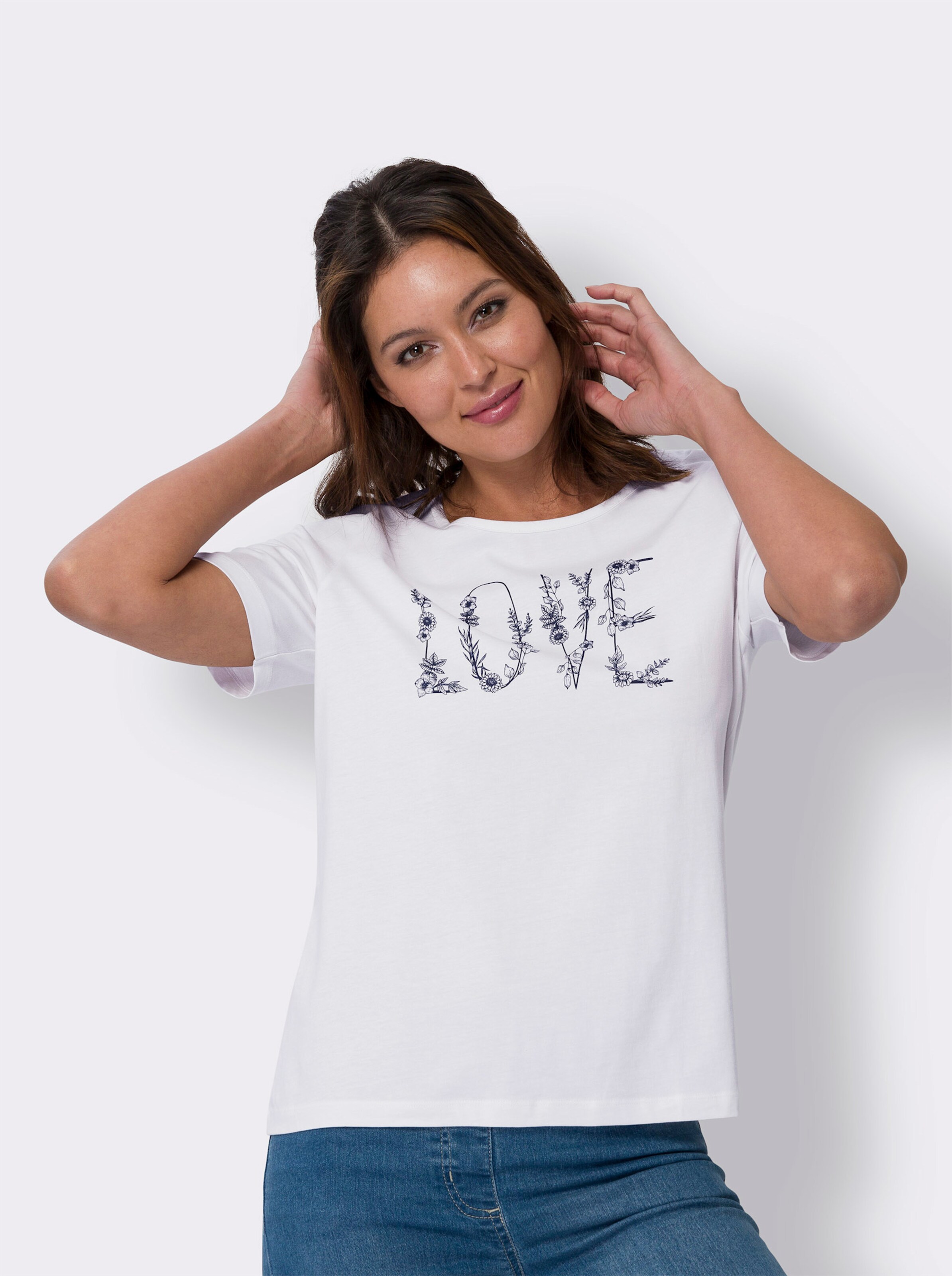 Kurzarmshirt mit Lettering-Druck