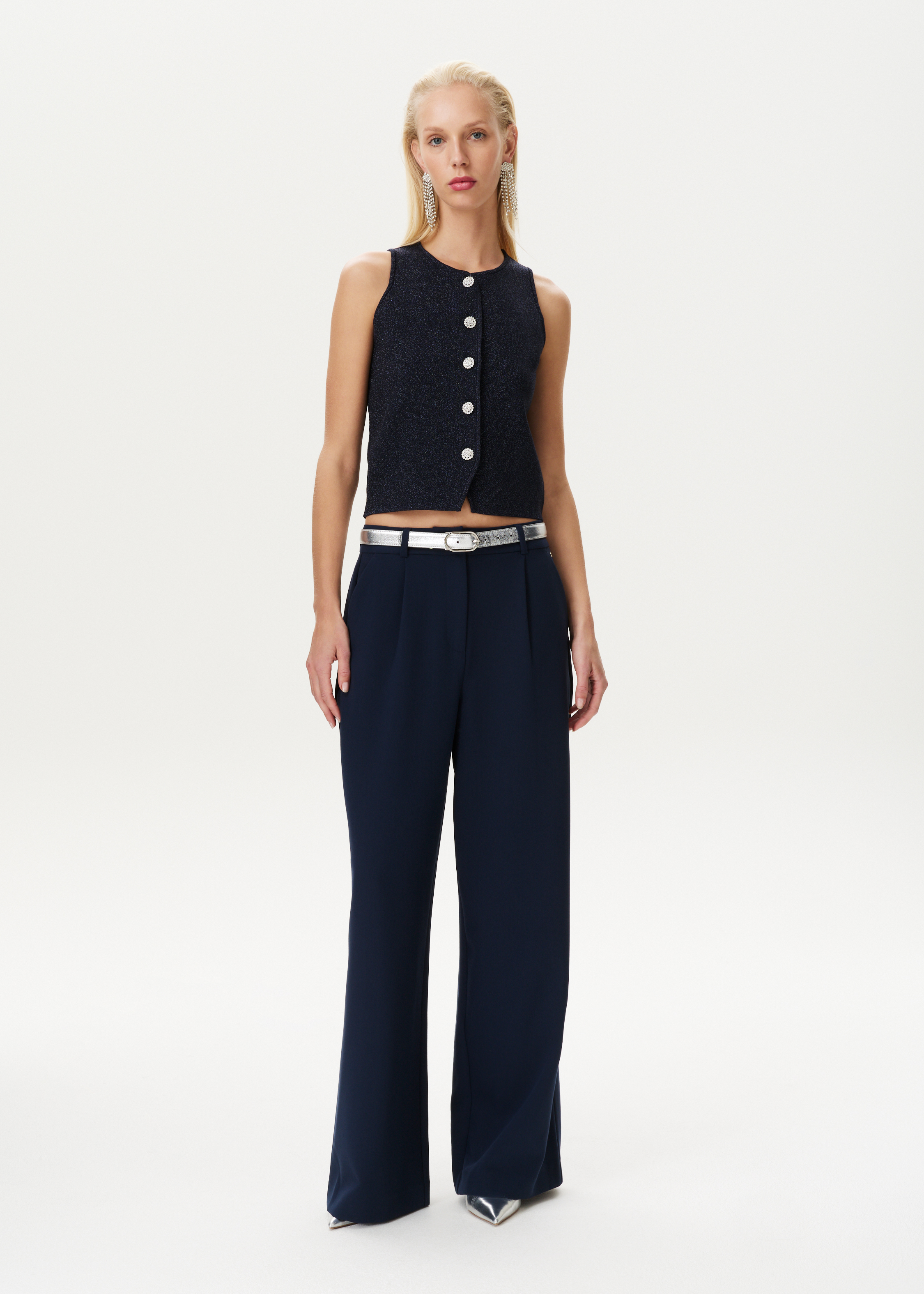 Twill Wide Leg Pants
