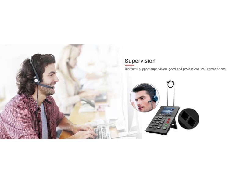 Fanvil Tischtelefon X2P Schwarz Call Center Telefon