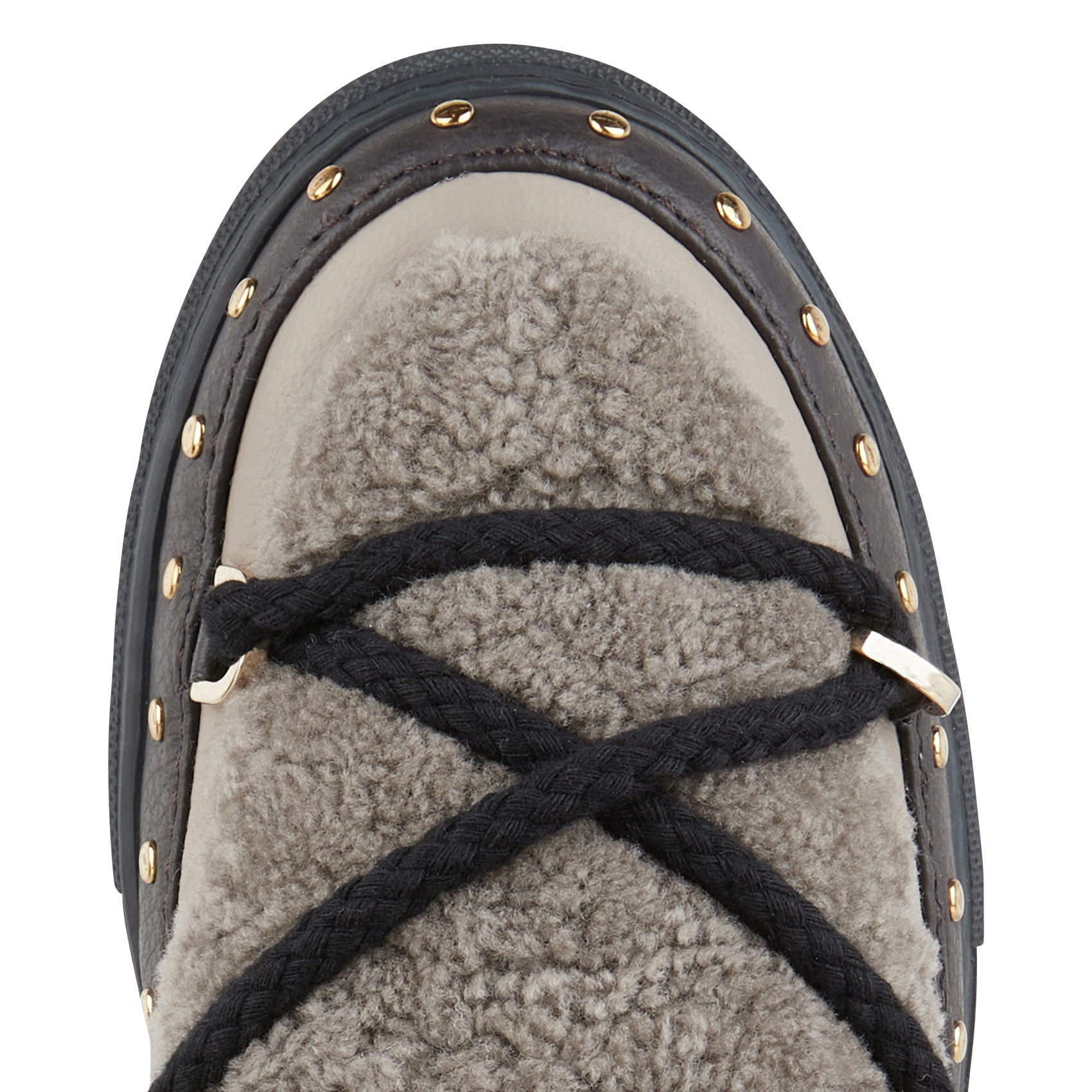 CURLY ROCK - Bottines shearling en cuir | Marron