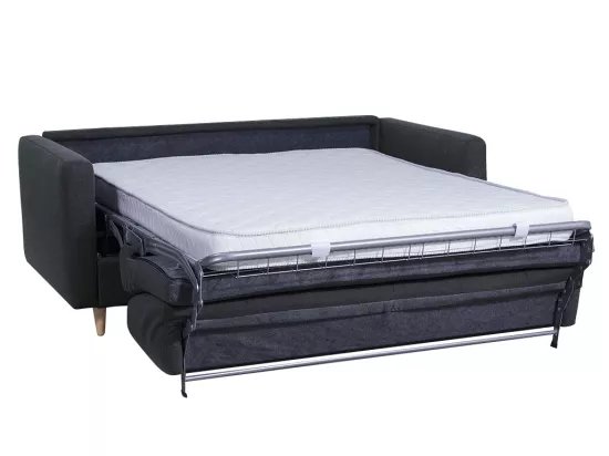Canapé 3 places convertible express en tissu GANOA - Anthracite