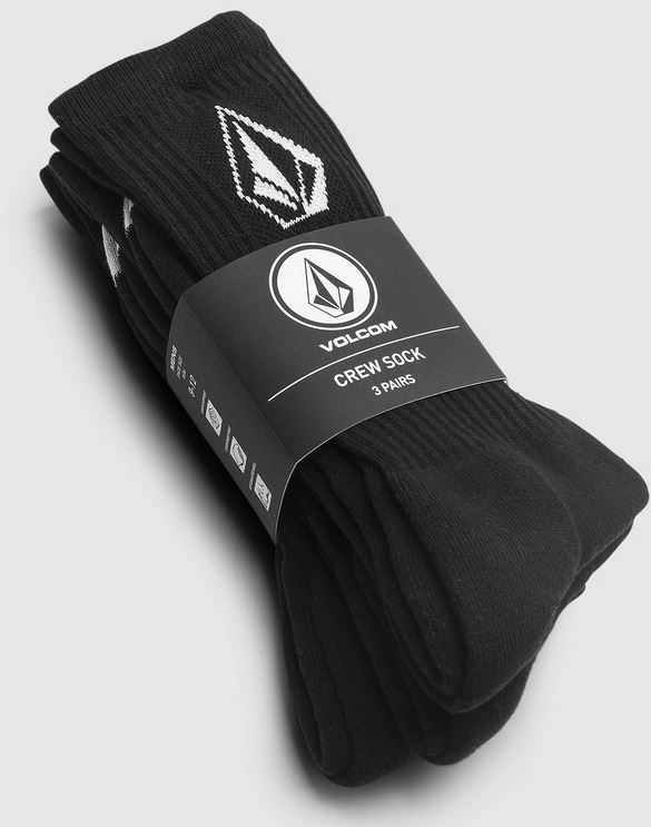 Volcom Full Stone Sock 3PK Black