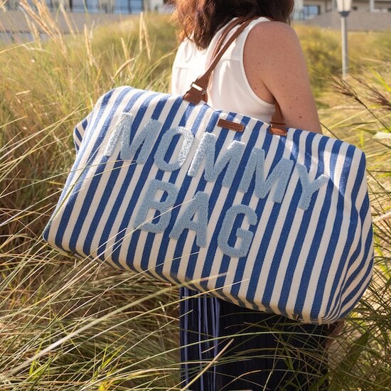 Sac à langer Mommy Bag   Rayures Bleu        de               Childhome