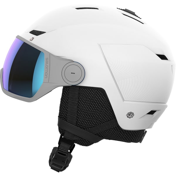Casque de ski SALOMON ICON LT VISOR WHITE/UNI.M.BLUE
