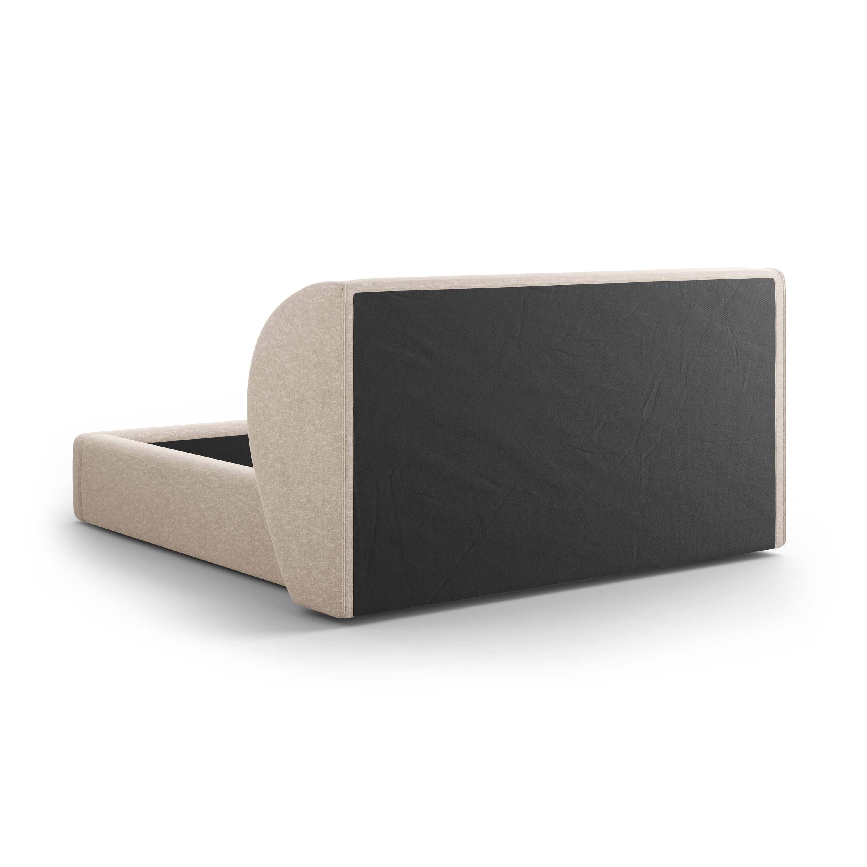 Micadoni Bedframe Miley met Opbergruimte - 160 x 200 cm - Chenille - Beige