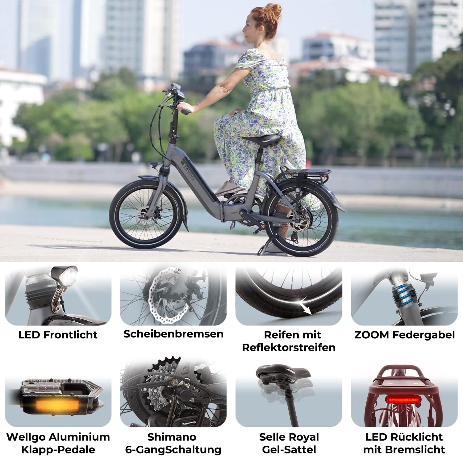 AsViva B13SF Elektro-Klapprad 20