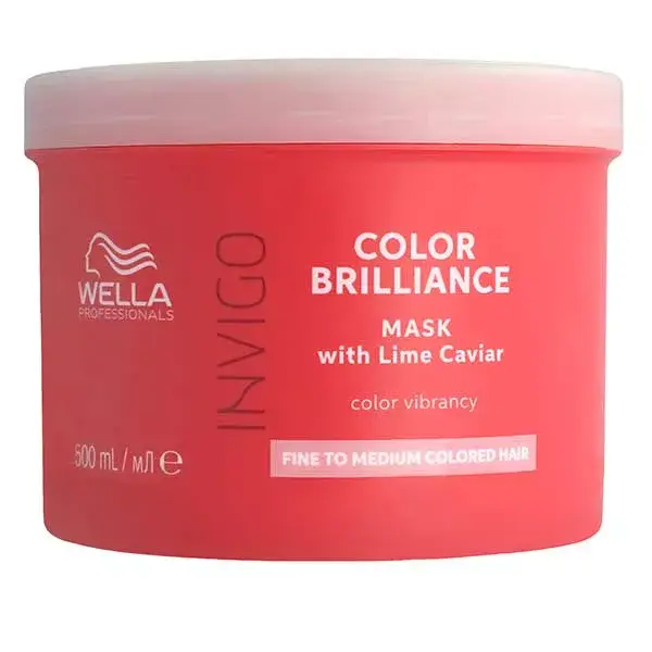 Máscara capilar Wella Professionals Invigo Color Brilliance para cabelos coloridos, finos a normais, 500ml